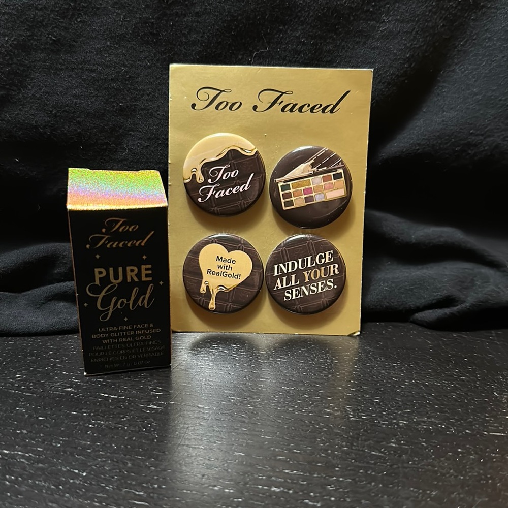 Too Faced Pure Gold and Pins Bundle